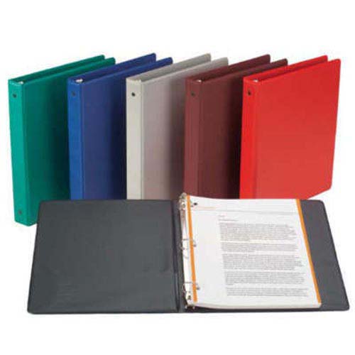 Wilson Jones 1" Grey Basic Opaque Round Ring Binders - 12pk