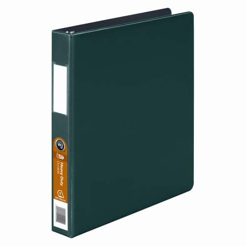 Wilson Jones 1" Hunter Green Heavy Duty Opaque D-Ring Binders - 12pk