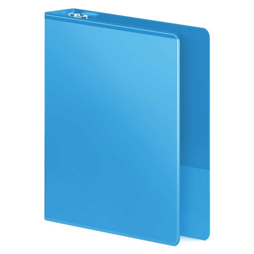 Wilson Jones 1" Light Blue Heavy Duty D-Ring View Binder - 12pk