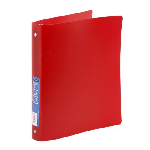 Wilson Jones 1" Red Semi-Rigid ACCOHIDE Ring Binder 1pk - A7039719A