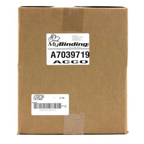 Wilson Jones 1" Red Semi-Rigid ACCOHIDE Ring Binder 1pk - A7039719A