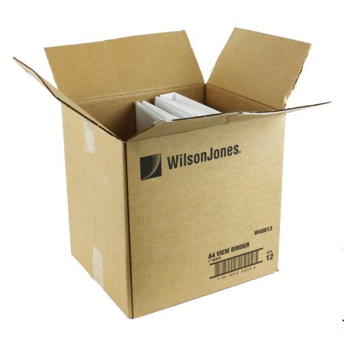 Wilson Jones 1" White A4 International Binders 12pk - W40813
