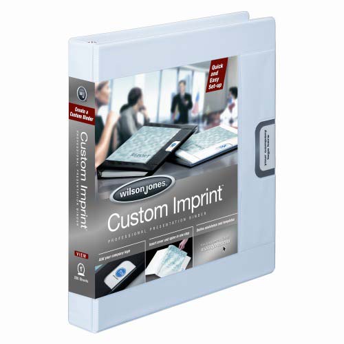 Wilson Jones 1" White Custom Imprint Presentation Binder 6pk - W46101