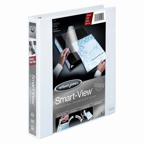 Wilson Jones 1" White Smart-View Vinyl Binders 6pk - W36610
