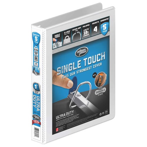 Wilson Jones 1" White Ultra Duty D-Ring View Binder 12pk - W86610PP2 (Discontinued)