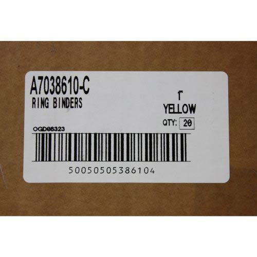 Wilson Jones 1" Yellow PRESSTEX Ring Binders 20pk - A7038610-C