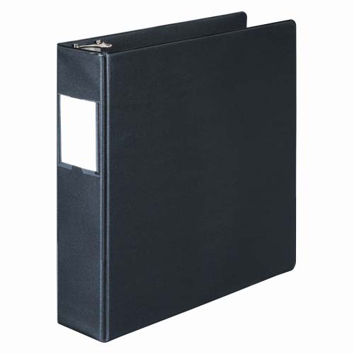 Wilson Jones 2 " Black Basic D-Ring Binders With Label Holders - 6pk