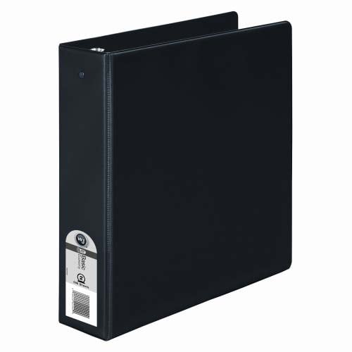 Wilson Jones 2" Black Basic Opaque Round Ring Binders 12pk - W368-44NBPP