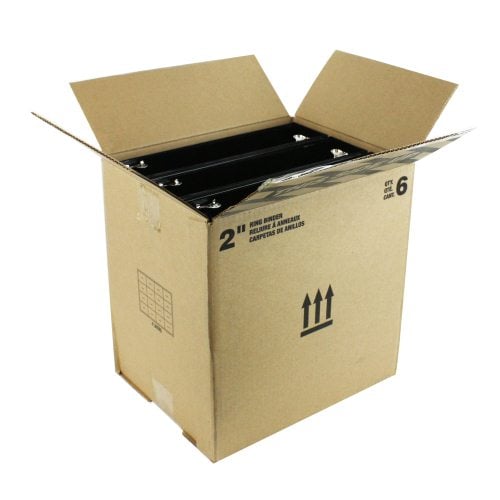 Wilson Jones 2" Black Heavy Duty Opaque Round Binders - 6pk