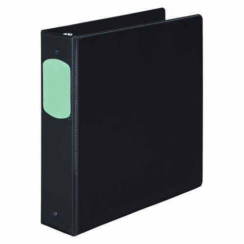 Wilson Jones 2" Black Opaque Round Binders with Labels - 12pk