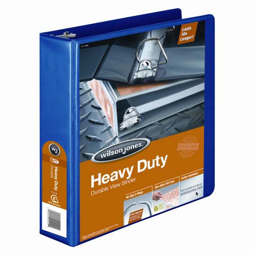 Wilson Jones 2" Blue Heavy Duty D-Ring View Binders - 6pk