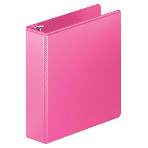 Wilson Jones 2" Bright Pink Heavy Duty Round Ring View Binder - 8pk