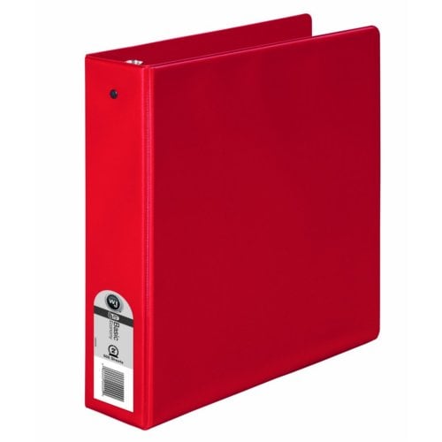 Wilson Jones 2" Red Basic Opaque Round Ring Binders 12pk - W368-44NRPP