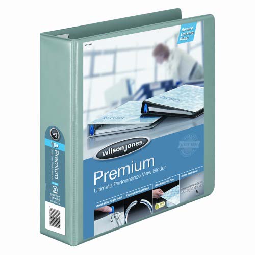 Wilson Jones 2" Seafoam Premium Single-Touch Binders - 6pk