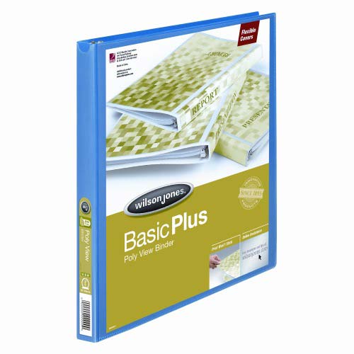 Wilson Jones 3/8" Blue Non-Stick Flexible Binders 12pk - A7043343DA