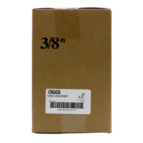 Wilson Jones 3/8" Blue Non-Stick Flexible Binders 12pk - A7043343DA