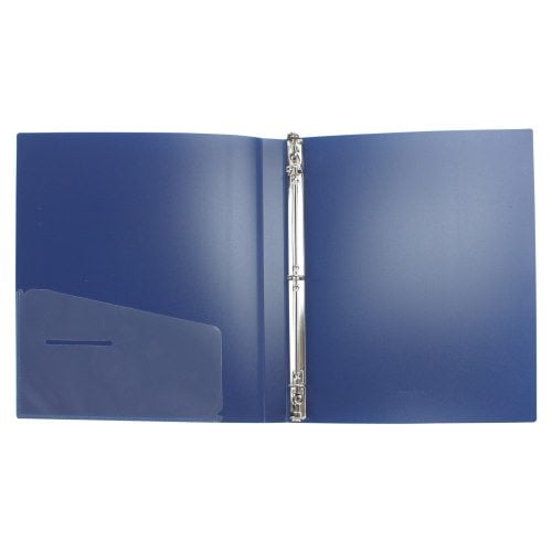 Wilson Jones 3/8" Blue Non-Stick Flexible Binders 12pk - A7043343DA