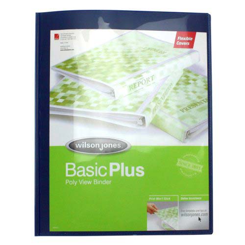 Wilson Jones 3/8" Blue Non-Stick Flexible Binders 12pk - A7043343DA
