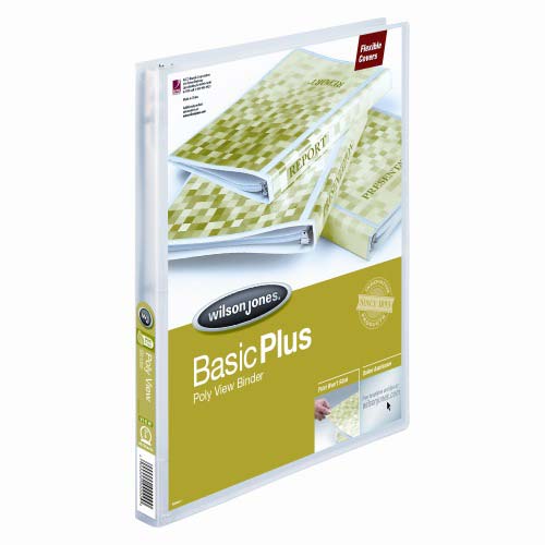 Wilson Jones 3/8" Clear Non-Stick Flexible Binders 12pk - A7043335DA