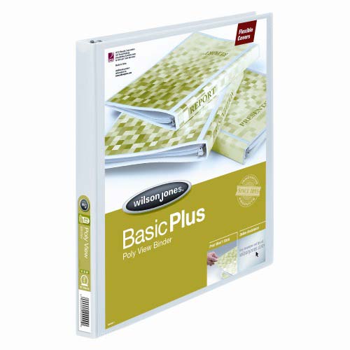 Wilson Jones 3/8" White Non-Stick Flexible Binders 12pk - A7043330DA