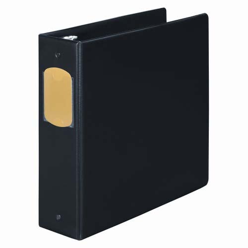 Wilson Jones 3" Black Opaque Round Binders with Labels - 12pk