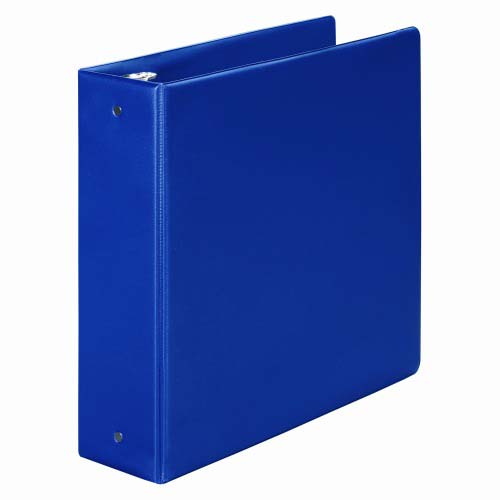 Wilson Jones 3" Blue Basic Opaque Round Ring Binder 12pk - W368-49NBLPP