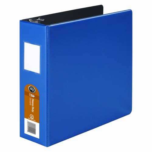 Wilson Jones 3" Blue Heavy Duty Opaque Round Binders - 6pk
