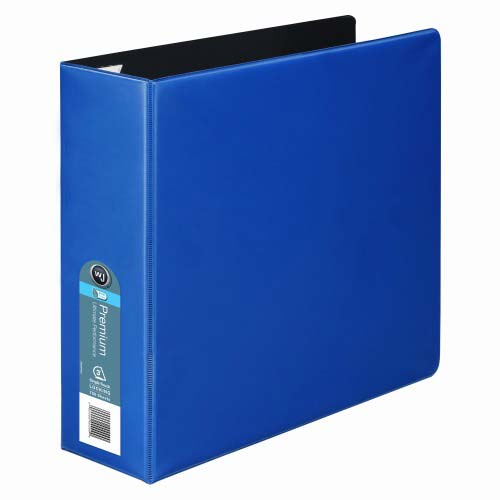 Wilson Jones 3" Blue Premium Opaque D-Ring Binders - 6pk