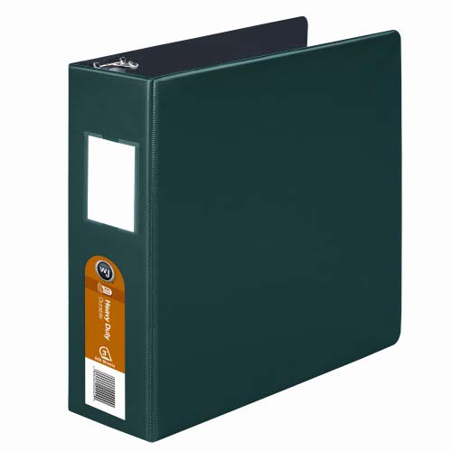 Wilson Jones 3" Hunter Green Heavy Duty Opaque D-Ring Binders 6pk - W384-49GPP