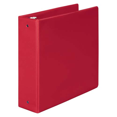 Wilson Jones 3" Red Basic Opaque Round Ring Binders 12pk - W368-49NRPP