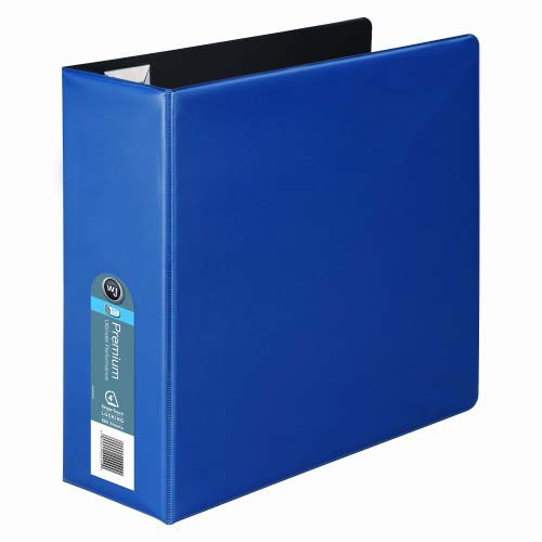 Wilson Jones 4" Blue Premium Opaque D-Ring Binders - 6pk