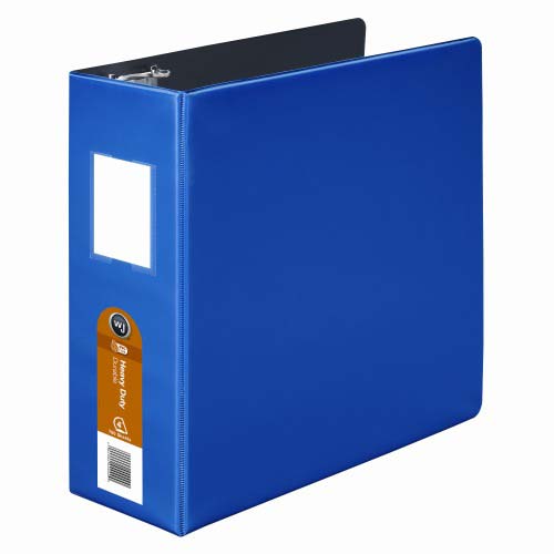 Wilson Jones 4" Dark Blue Heavy Duty Opaque D-Ring Binders - 6pk