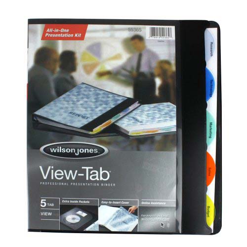 Wilson Jones 5/8" 5 Tab View-Tab Binders - 12pk