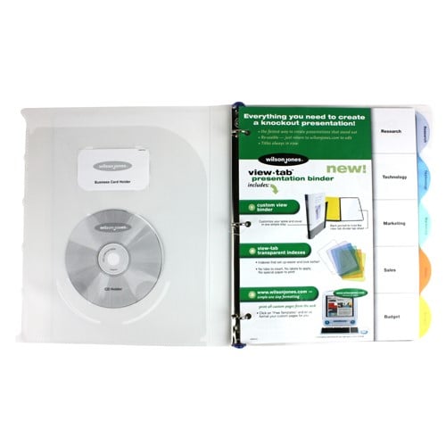 Wilson Jones 5/8" 5 Tab View-Tab Binders - 12pk