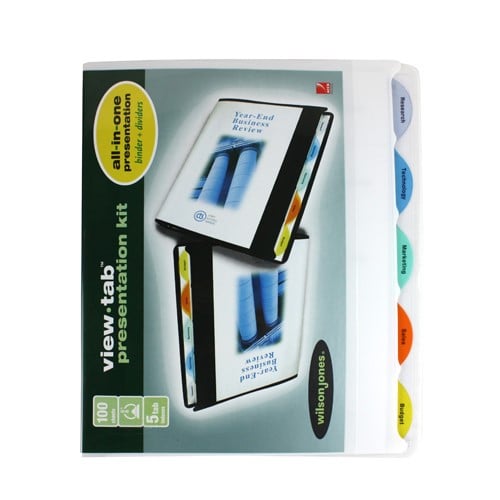 Wilson Jones 5/8" 5 Tab View-Tab Binders - 12pk