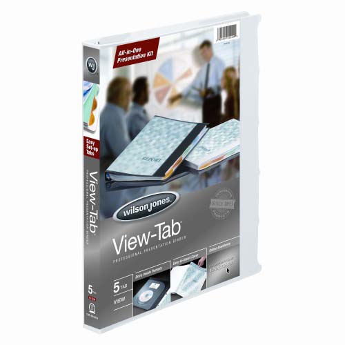 Wilson Jones 5/8" Assorted Color 5 Tab View-Tab Binders 12pk - W55367
