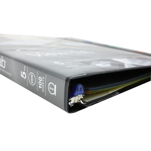 Wilson Jones 5/8" Black 5 Tab View-Tab Binders 12pk - W55365