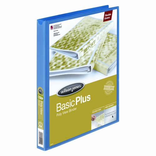 Wilson Jones 5/8" Blue Non-Stick Flexible Binders 12pk - A7043344DA