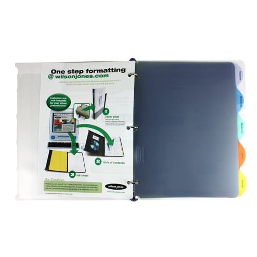 Wilson Jones 5/8" White 5 Tab View-Tab Binders 12pk - W55364