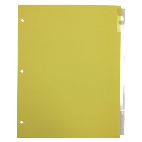 Wilson Jones 5-tab Clear Single-Sided Insertable Tab Indexes - W54310A - Clearance Sale
