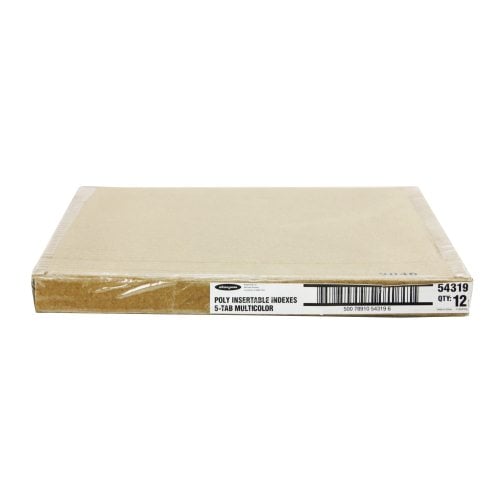 Wilson Jones 5-Tab Poly Insertable Index - W54319