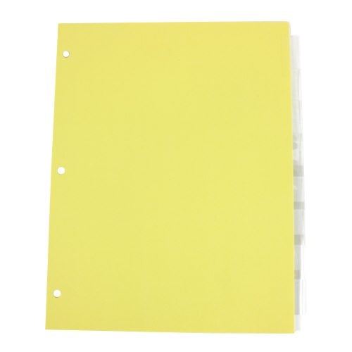 Wilson Jones 8-tab Clear Insertable Tab Indexes - W54312