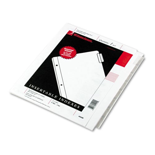 Wilson Jones 8-tab Clear Oversized Insertable Indexes - W55209