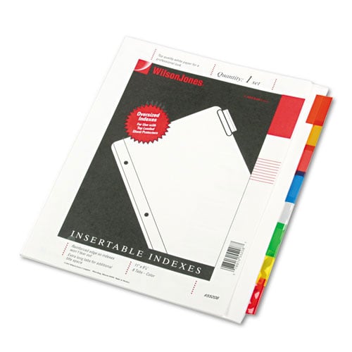Wilson Jones 8-tab Multicolor Oversized Insertable Indexes - W55208