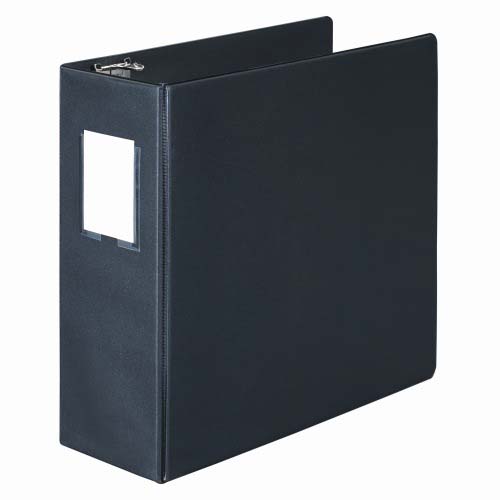 Wilson Jones Black Basic D-Ring Binders With Label Holders