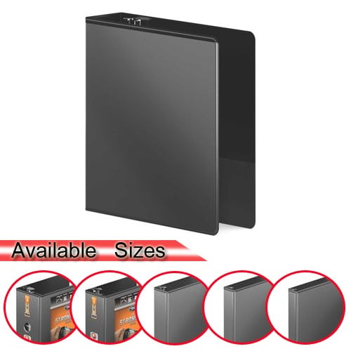 Wilson Jones Black Heavy Duty D-Ring View Binders