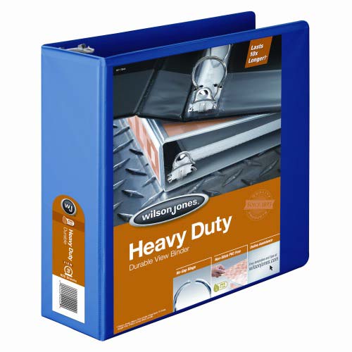 Wilson Jones Blue Heavy-Duty Round Ring Binders