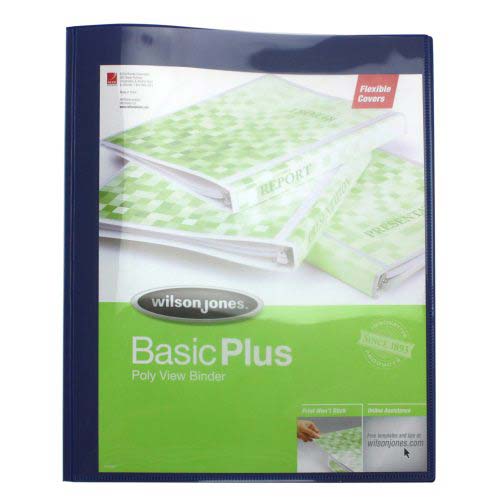 Wilson Jones Blue Non-Stick Flexible Binders - 12pk