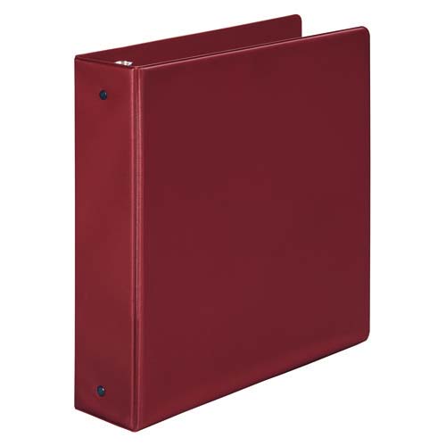 Wilson Jones Burgundy Basic Opaque Round Ring Binders - 12pk