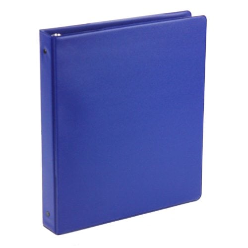 Wilson Jones Dark Blue Basic Opaque Round Ring Binder - 12pk
